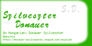 szilveszter donauer business card